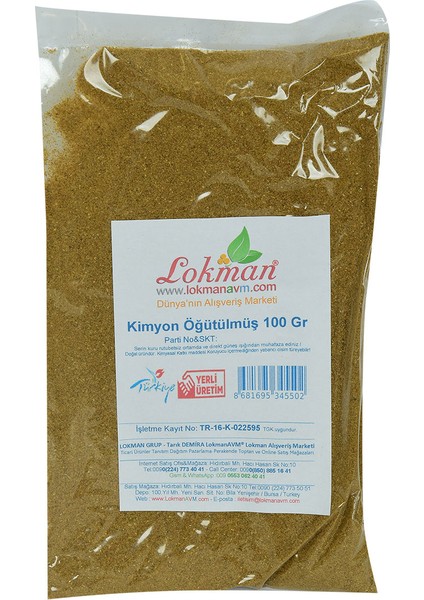 Yemeklik Öğütülmüş Kimyon 100 gr
