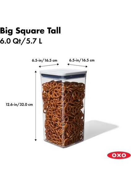 Saklama Kabı Pop Büyük Kare - Uzun - 5.6 Lt