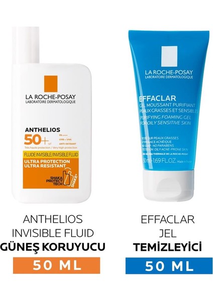 Anthelios Shaka Fluid SPF50+ 50 ml +Effaclar Gel 50 ml
