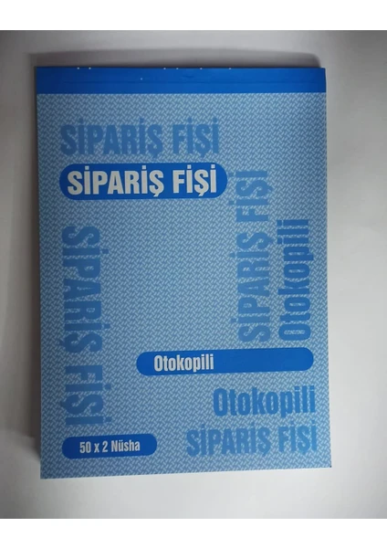 Sipariş Fişi Otokopili 022 2 Nüsha 12'li