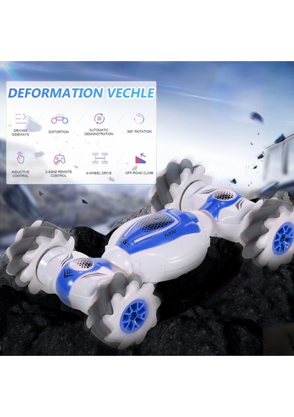 S-012 RC Dublör Araba Uzaktan Kumandalı Hareket Mavi (Yurt Dışından)