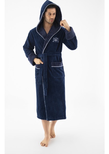 All Star Nakışlı Bambu Cotton Erkek Bornozu