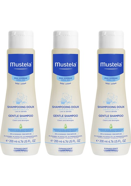 Gentle Papatya Özlü Bebek Şampuanı 200 ml x 3 Adet