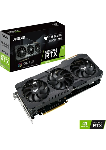 Geforce TUF-RTX3060-O12G-GAMING 12GB Gddr6 192BIT  Oc 2xhdmı 3xdp Ekran Kartı