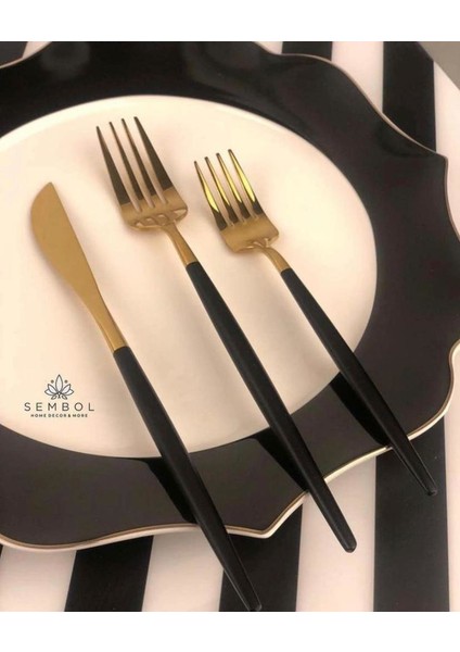 Noble 36 Parça Siyah/altın Parlak Çkb Takımı Noble-01 fiyatları
