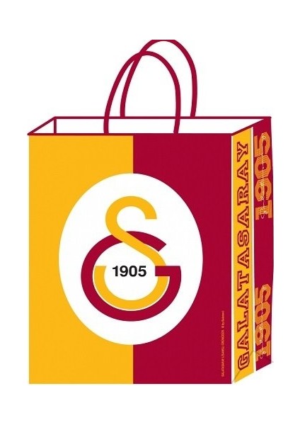 Galatasaray Büküm Saplı Kağıt Çanta 18X24CM 12'li