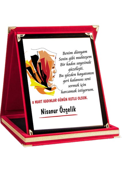 8 Mart Dünya Kadınlar Gününe Özel Plaket