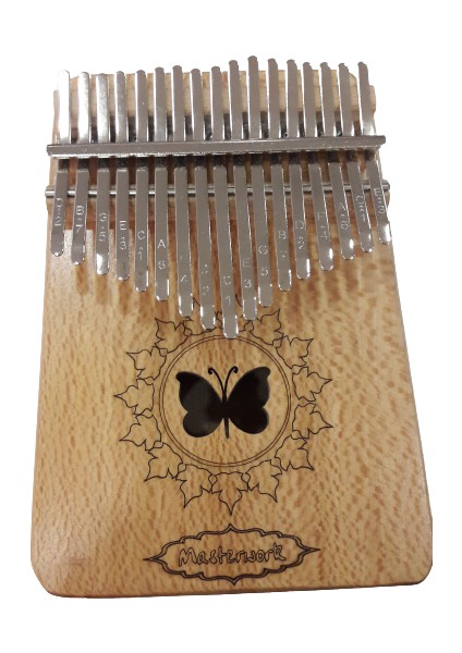 Kalimba 17 Tuşeli + Çekiç +Stiker + Kılıf + Eğitim Metodu