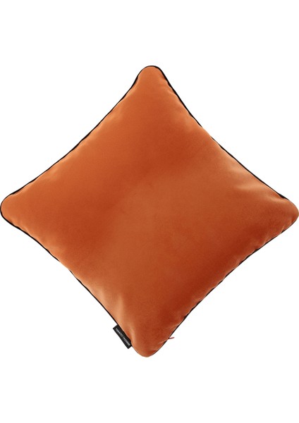 Biyeli Kırlent Yastık Kılıfı 2 Adet 45X45 2 Adet 50X30 Turuncu-Haki