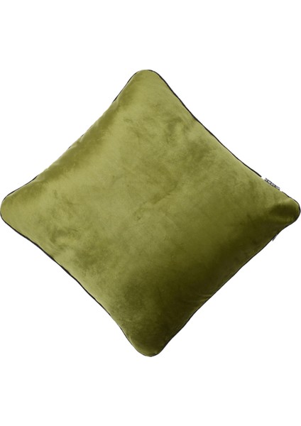 Biyeli Kırlent Yastık Kılıfı 2 Adet 45X45 2 Adet 50X30 Turuncu-Haki