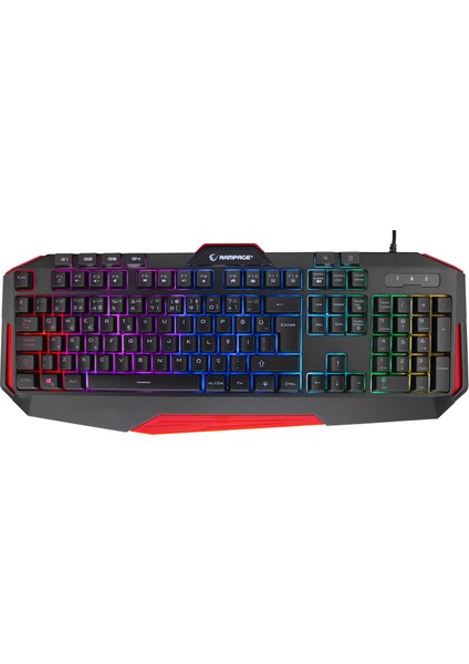 KB-RX7 ALPOR PRO  Sese Duyarlı RGB Aydınlatmalı Q Gaming Oyuncu Klavyesi