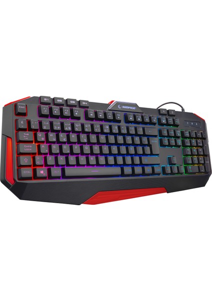 KB-RX7 ALPOR PRO  Sese Duyarlı RGB Aydınlatmalı Q Gaming Oyuncu Klavyesi