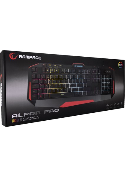 KB-RX7 ALPOR PRO  Sese Duyarlı RGB Aydınlatmalı Q Gaming Oyuncu Klavyesi