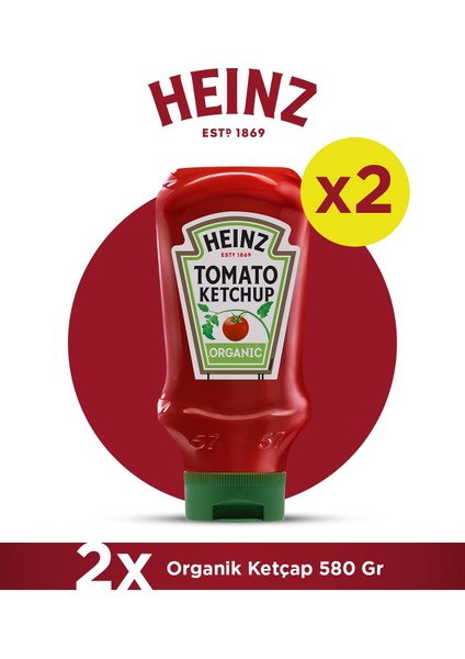Organik Ketçap 580 gr - 2'li Paket