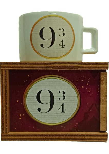 Ahşap Kutulu Kupa Bardak - Harry Potter 9 3/4 Istasyon