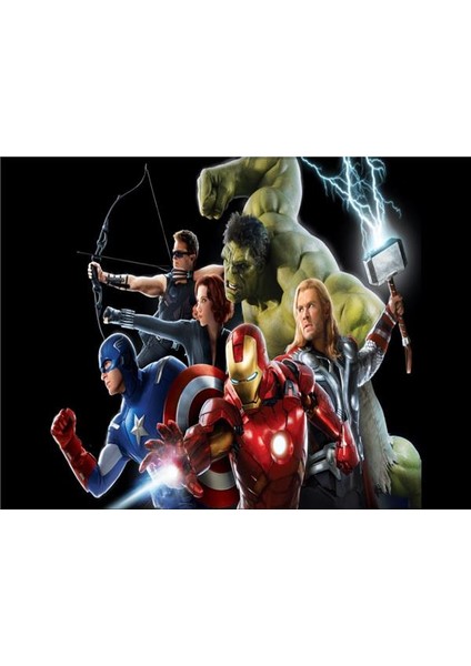Avengers Çocuk Odası Duvar Kağıdı Kanvas Tek Parca