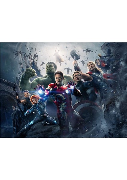 Avengers Çocuk Odası Duvar Kağıdı Kanvas Tek Parca