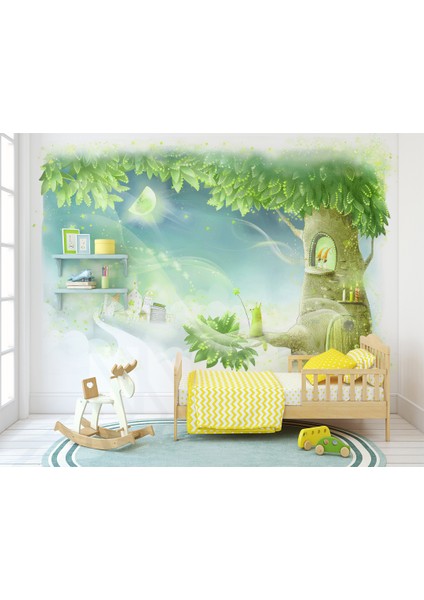 Ağaç Ev Çocuk Odası Duvar Kağıdı Vinil