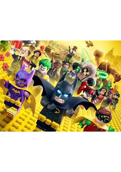 Eko Dekor Batman LEGO Çocuk Odası Duvar Kağıdı  Kanvas Tek Parca