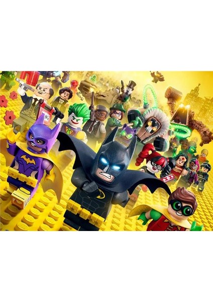 Batman LEGO Çocuk Odası Duvar Kağıdı Kanvas Tek Parca