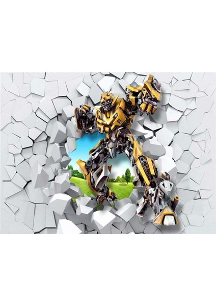 Bumblebee 3D Çocuk Odası Duvar Kağıdı Vinil