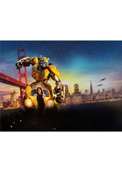 Bumblebee Çocuk Odası Duvar Kağıdı Kanvas Tek Parca