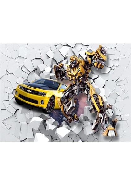 Bumbleebee Çocuk Odası Duvar Kağıdı Kanvas Tek Parca