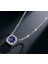 Lacivert Swarovski Taşlı Kolye 1