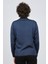 Erkek Yarım Balıkçı Yaka Desenli Kazak 42564225 Indigo 5
