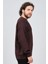 Erkek Bisiklet Yaka Desenli Kazak 425554216 Bordo 4