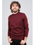 Erkek Yarım Balıkçı Yaka Desenli Kazak 60872009 Bordo 1