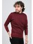 Erkek Yarım Balıkçı Yaka Desenli Kazak 60872009 Bordo 3