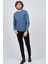 Erkek Bisiklet Yaka Slim Fit Kazak 42554259 Mavi 2