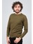Erkek Bisiklet Yaka Slim Fit Kazak 42554259 Haki 1