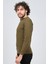 Erkek Bisiklet Yaka Slim Fit Kazak 42554259 Haki 4