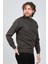 Erkek Yarım Balıkçı Desenli Yün Kazak 6092089 Füme 1