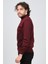 Erkek Yarım Balıkçı Yaka Desenli Kazak 6091804 Bordo 4