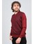 Erkek Polo Yaka Desenli Yün Kazak 4537134 Bordo 1