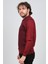 Erkek Polo Yaka Desenli Yün Kazak 4537134 Bordo 4