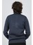Erkek Polo Yaka Desenli Yün Kazak 6092101 Indigo 5