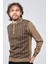 Erkek Polo Yaka Desenli Yün Kazak 6092101 A.kahve 3