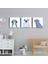 3'lü Set 40X40 cm Çocuk Odası Oturan Sevimli Köpekler Temalı Kanvas Tablo Seti 1
