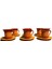 Kırmızı Renkli Toprak Fincan Takımı 6’lı Set 2