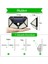 Sensörlü Duvar Tipi LED Aplik Güneş Enerjili Solar Projektör Aydınlatma LED Aplik 3