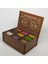 Ahşap Lazer Kesim Çay Kutusu, Teabox, 9 Bölme, Çeşitli Bitki Çayı 3