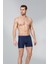 3 Adet Lacivert Renk Biyeli Modal Boxer 1