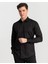 Slim Fit %100 Pamuk Siyah Erkek Gömlek 1