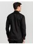 Slim Fit %100 Pamuk Siyah Erkek Gömlek 3