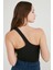 Siyah One Shoulder Üst 4