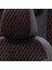 Opel Zafira C 2012-Sonrası (7 Kişi) Özel Üretim Koltuk Kılıfı Amsterdam Design Tay Tüyü Siyah - Kırmızı 5